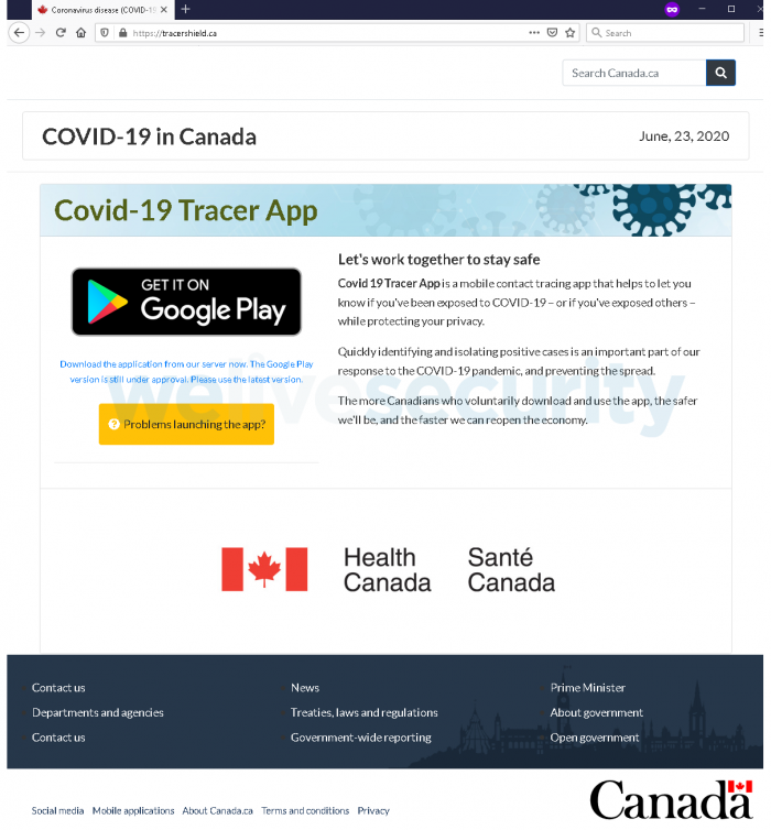 Android-Ransomware tarnt sich als kanadischeCovid-19-App