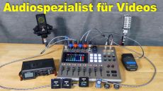 Der PodTrak P8 wird als Audio Interface und Multitrack-Recorder für die Videos eingesetzt. Die Tonspuren werden über USB-C zur Verarbeitung in den Rechner geladen. (Quelle: hiz)