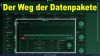 Der Netwatcher zeigt, welchen Weg die Datenpakete im Netz zurücklegen. (Quelle: hiz)