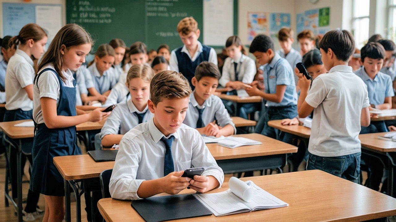 Das Smartphone ist ein alltäglicher Begleiter. In der Schule jedoch sind verbindliche Nutzungsregeln notwendig. (Quelle. KI/hiz)