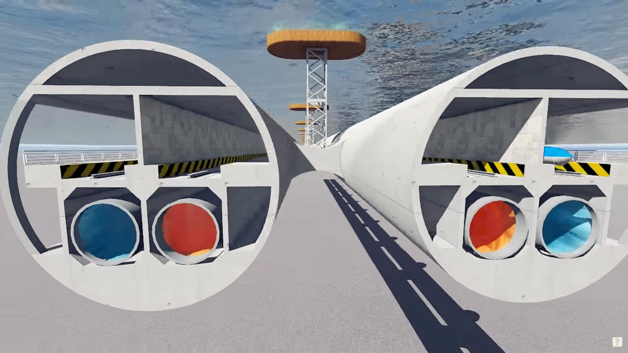 Die beiden Tunnelröhren sollen nicht nur für den Personenverkehr genutzt werden, sondern auch für Erdölprodukte und Wasser. (Quelle: national-advisor.ae)