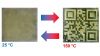 Der unsichtbare Code - je nach Temperatur sieht man nur ein unscheinbares Material - oder einen QR-Code (Quelle. TU-Wien)